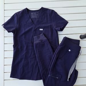 Figs Navy Blue Scrub Set